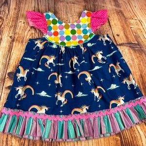 Angelic Ensembles Unicorns and Rainbows Flutter Dress